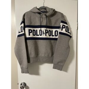 Ralph Lauren Over Sized Gray Hoodie - Cropped Length -  Women's Size Large